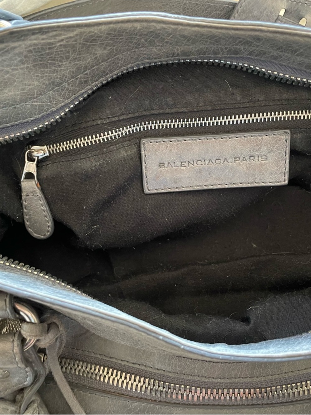Designer like Charcoal Gray Classic City Shoulder Bag - Picture 5 of 7
